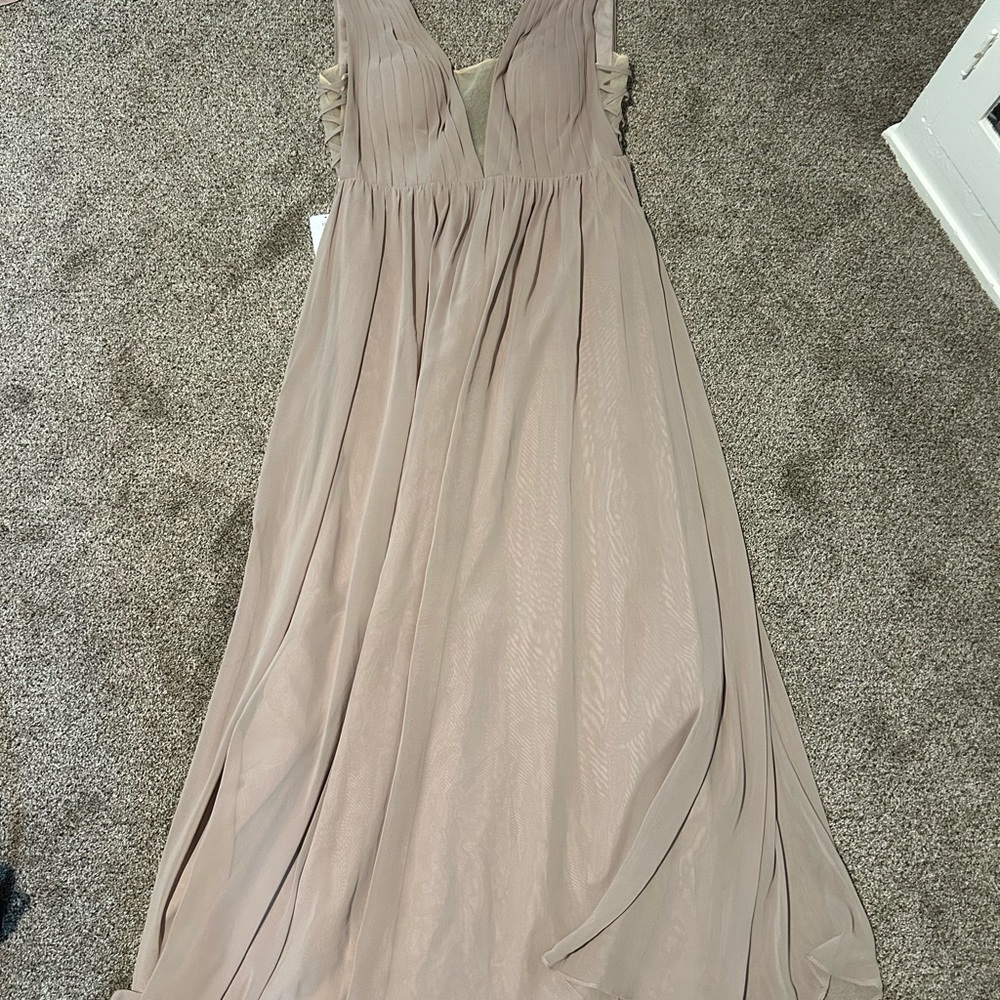 Azazie Bridesmaid dress in Taupe